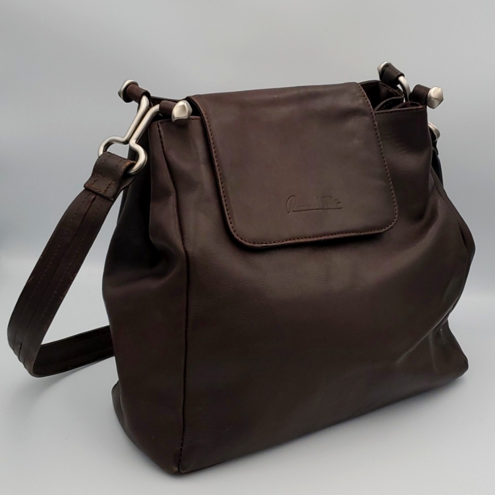 Vintage Romano Di Paolo chocolate leather slouchy bag